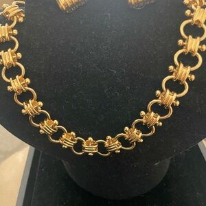 22k Plated Gold Chain Necklace set